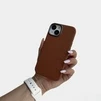 Чохол шкіряний Luxury leather case з магнітом MagSafe для iPhone 13 Coffee - 2