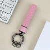 Шкіряний брелок-ремінець для ключів і телефону для Apple Pink - 1