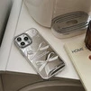 Чохол дзеркальний силіконовий з бантом Bow Case для iPhone 16 Pro Silver - 3
