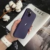 Чохол скляний матовий з захистом камери Matte AG-Glass для iPhone 13 Purple - 2