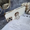 Чохол глянцевий силікон з кільцем тримачем для iPhone 15 White - 3
