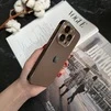 Чохол матовий імітація скла Desert Titanium для iPhone 15 Pro Dark Gold - 3