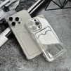 Чохол силікон ударостійкий з карманом для карток для iPhone 11 Pro Прозорий - 3