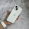 Чохол з силікону і покриттям Soft Touch мікрофібра для iPhone 15 White - 2