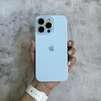 Чохол з силікону і покриттям Soft Touch мікрофібра для iPhone 14 Pro Mist Blue - 1
