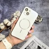 Матовий чохол MagSafe мінімалістичний дизайн захист і стиль Lume Case для iPhone 14 White - 2