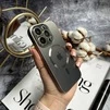 Чохол скляний з матовим обідком і магнітом Titanium Lux MagSafe для iPhone 12 Pro Max Silver - 2