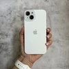 Чохол з силікону і покриттям Soft Touch мікрофібра для iPhone 15 White - 1