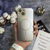 Матовий чохол MagSafe мінімалістичний дизайн захист і стиль Lume Case для iPhone 14 Silver - 1
