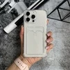 Чохол силікон ударостійкий з карманом для карток для iPhone 12 Pro Max Прозорий - 1