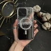 Чохол силіконовий з блискітками MagSafe для iPhone 15 Pro Max Silver - 1