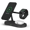 Безпровідна Док-станція 3-в-1 для iPhone, AirPods та iWatch T268 15W для Apple Black - 1