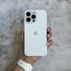 Чохол з силікону і покриттям Soft Touch мікрофібра для iPhone 12 Pro Max White - 1