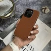 Чохол шкіряний Luxury leather case з магнітом MagSafe для iPhone 16 Pro Coffee - 2
