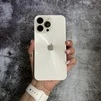 Чохол імітація скла Laser Disco case 3D logo для iPhone 15 White - 1