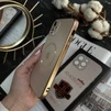 Чохол скляний з матовим обідком і магнітом Titanium Lux MagSafe для iPhone 12 Gold - 3