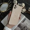 Чохол скляний з матовим обідком і магнітом Titanium Lux MagSafe для iPhone 12 Gold - 1