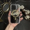 Чохол силіконовий з блискітками MagSafe для iPhone 16 Pro Max Gold - 1