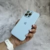 Чохол з силікону і покриттям Soft Touch мікрофібра для iPhone 12 Pro Mist Blue - 2