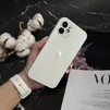 Чохол скляний матовий з захистом камери Matte AG-Glass для iPhone 12 White - 2