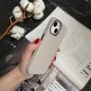 Чохол шкіряний Luxury leather case з магнітом MagSafe для iPhone 15 Silver - 3