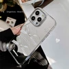 Чохол дзеркальний силіконовий з бантом Bow Case для iPhone 13 Pro Silver - 2