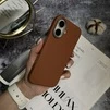 Чохол шкіряний Modern Leather з магнітом MagSafe для iPhone 16 Coffee - 3
