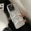 Чохол дзеркальний силіконовий з бантом Bow Case для iPhone 16 Pro Silver - 1
