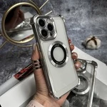 Чохол силіконовий ударостійкий з магнітом MagSafe для iPhone 13 Pro Silver