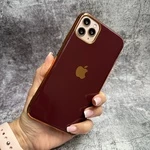 Чохол глянцевий силікон з логотипом для iPhone 11 Pro Max Rose red