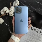 Чохол скляний матовий з захистом камери Matte AG-Glass для iPhone 13 Pro Max Royal blue