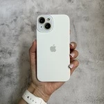 Чохол з силікону і покриттям Soft Touch мікрофібра для iPhone 15 White