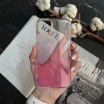 Силіконовий чохол з блискітками Shine OMBRE для iPhone 11 Pro Pink