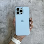 Чохол з силікону і покриттям Soft Touch мікрофібра для iPhone 12 Pro Max Mist Blue