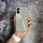 Чохол імітація скла Laser Disco case 3D logo для iPhone 16 Dark Grey