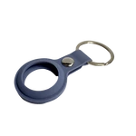 Силіконовий брелок з кільцем Silicone Case Transparent для AirTag Lavender gray