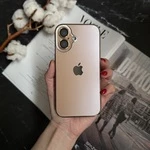 Чохол матовий імітація скла Desert Titanium для iPhone 16 Dark Gold