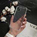 Чохол силікон ударостійкий з посиленими кутами TPU FULL для iPhone 15 Прозорий