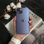 Чохол скляний матовий з захистом камери Matte AG-Glass для iPhone 13 Purple