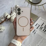 Матовий чохол MagSafe мінімалістичний дизайн захист і стиль Lume Case для iPhone 16 Light Gold