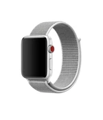 Нейлоновий ремінець Nylon Sport для Apple Watch 38|40|41|42 (10 series) mm Silver