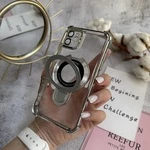 Чохол силіконовий ударостійкий з Magsafe і підставкою для iPhone 11 Silver