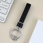 Шкіряний брелок-ремінець для ключів і телефону для Apple Black