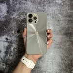 Чохол імітація скла Laser Disco case 3D logo для iPhone 15 Pro Max Dark Grey