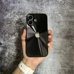 Чохол імітація скла Laser Disco case 3D logo для iPhone 16 Black