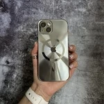 Чохол імітація скла Laser Disco case MagSafe для iPhone 13 Silver