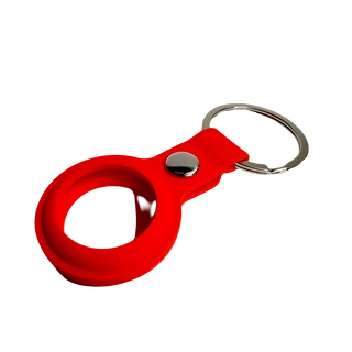 Силіконовий брелок з кільцем Silicone Case Transparent для AirTag Red