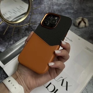 Чохол шкіряний з картхолдером та підтримкою MagSafe Deluxe Pocket для iPhone 15 Pro Papaya