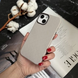 Чохол шкіряний Luxury leather case з магнітом MagSafe для iPhone 13 Silver