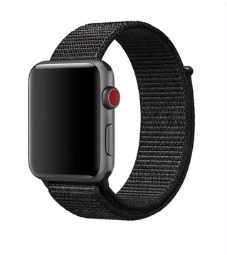 Нейлоновий ремінець Nylon Sport для Apple Watch 38|40|41|42 (10 series) mm LightBlack